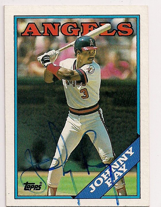 Auotgraphed Johnny Ray 1989 Topps Card