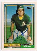 Autographed Tony LaRussa Oakland A's 1992 Topps Card