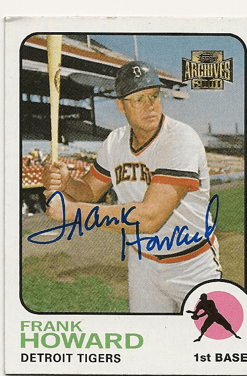 FRANK HOWARD Autographed 2001 Topps Archive Card