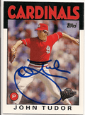 JOHN TUDOR Autographed 2005 Topps Fan Favorites Card