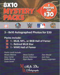 Mystery Pack of 3 Autographed 8 x10 Photos
