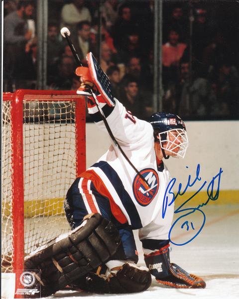 AUTOGRAPHED BILLY SMITH HOF 8X10 New York Islanders Photo