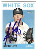 Autographed GAVIN FLOYD Chicago White Sox 2013 Topps Heritage Card #198