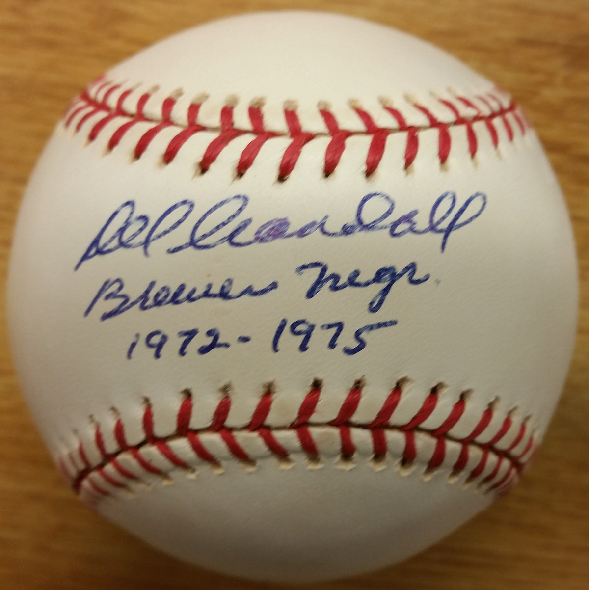 DEL CRANDALL Brewers Mgr Autographed Official American League Baseball