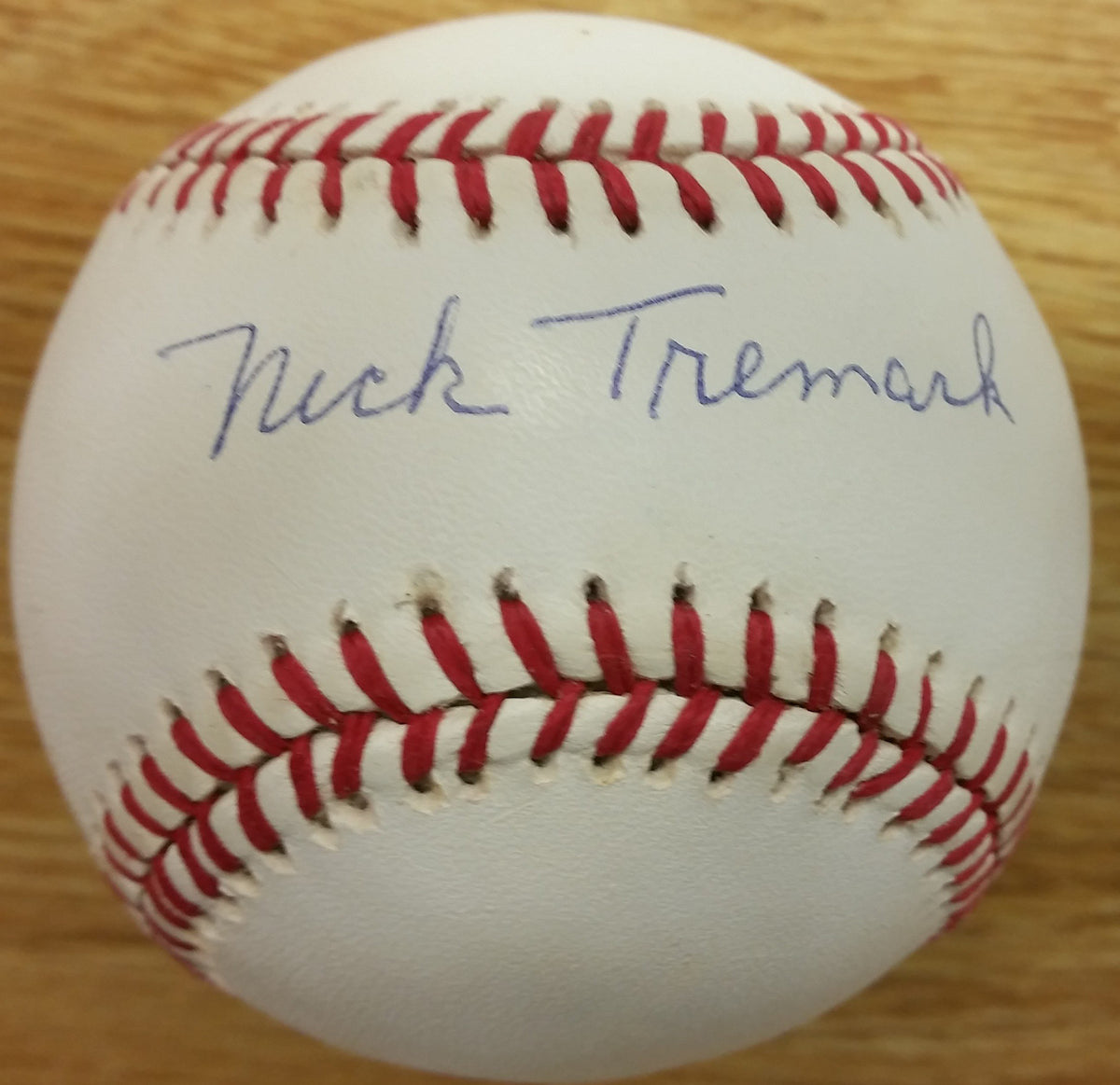 NICK TREMARK Autographed Official National League Baseball