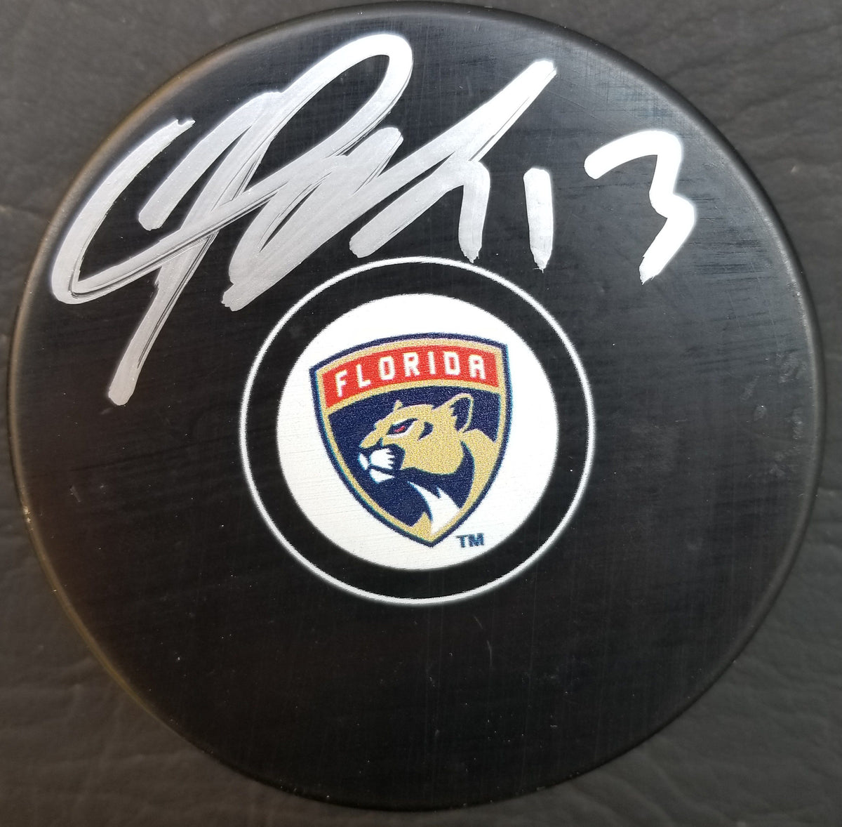 Autographed MARK PYSYK Florida Panthers Hockey Puck