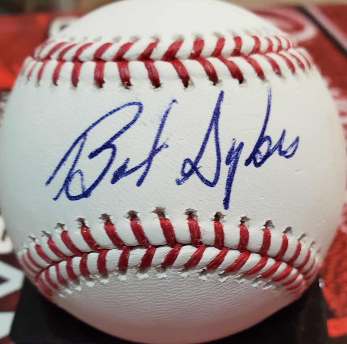 Autographed BOB SYKES Official Major League Baseball