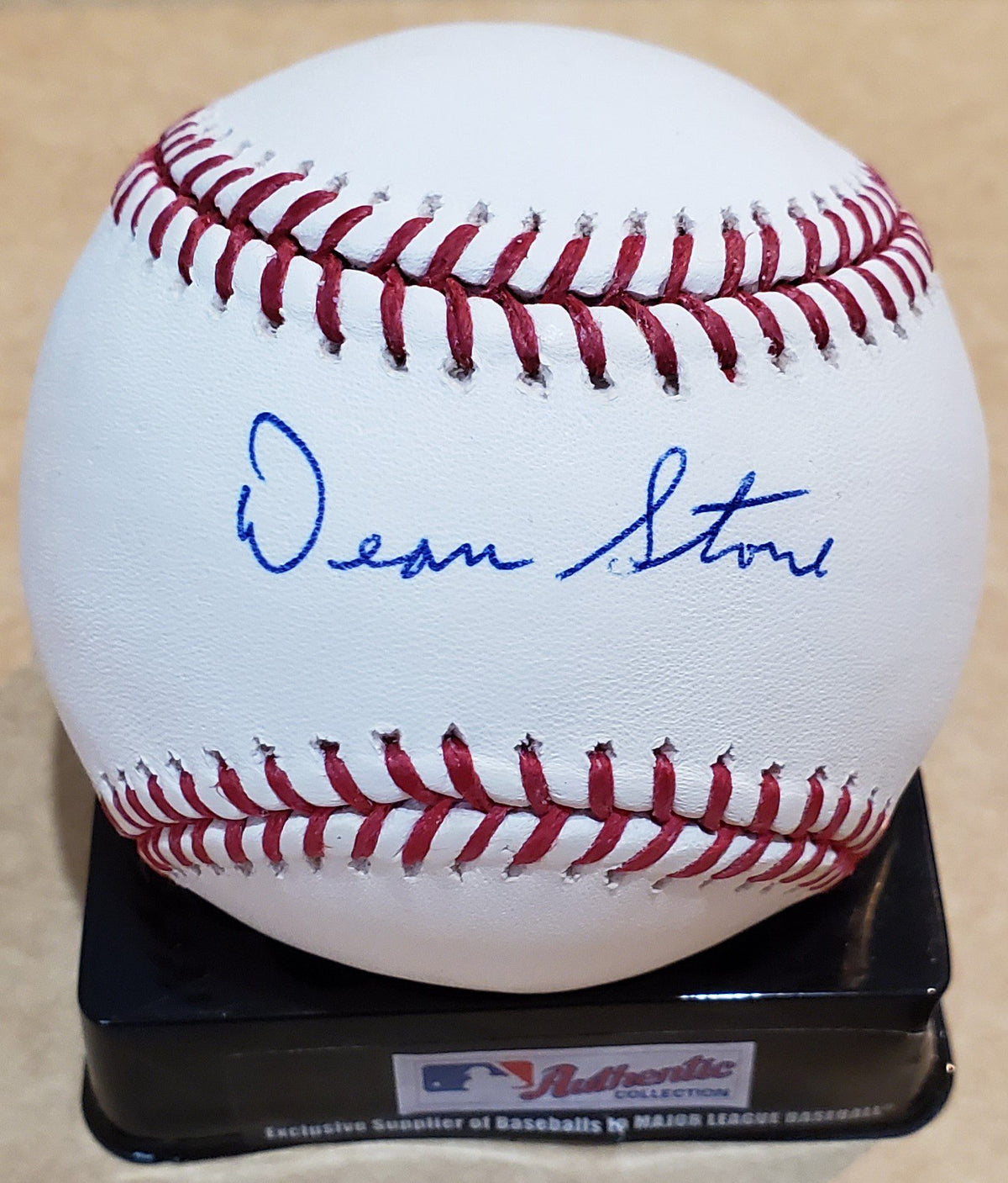 Autographed DEAN STONE Official Major League Baseball