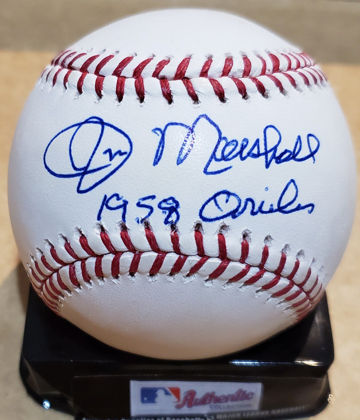 Autographed JIM MARSHALL Official Major League Baseball