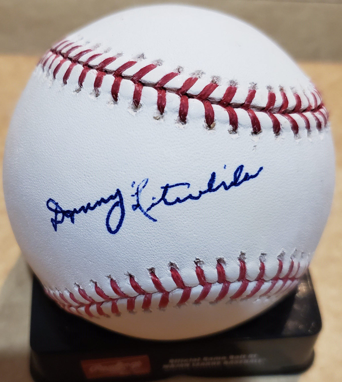 Autographed DANNY LITWHILER Official Major League Baseball