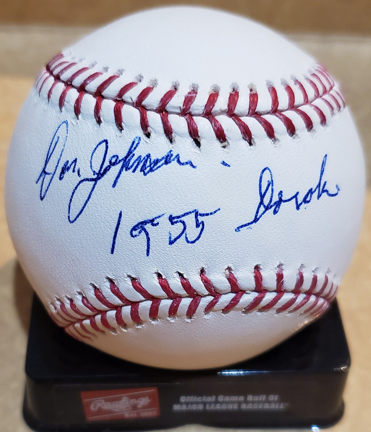 Autographed DON JOHNSON "1955 Orioles" Official Major League Baseball