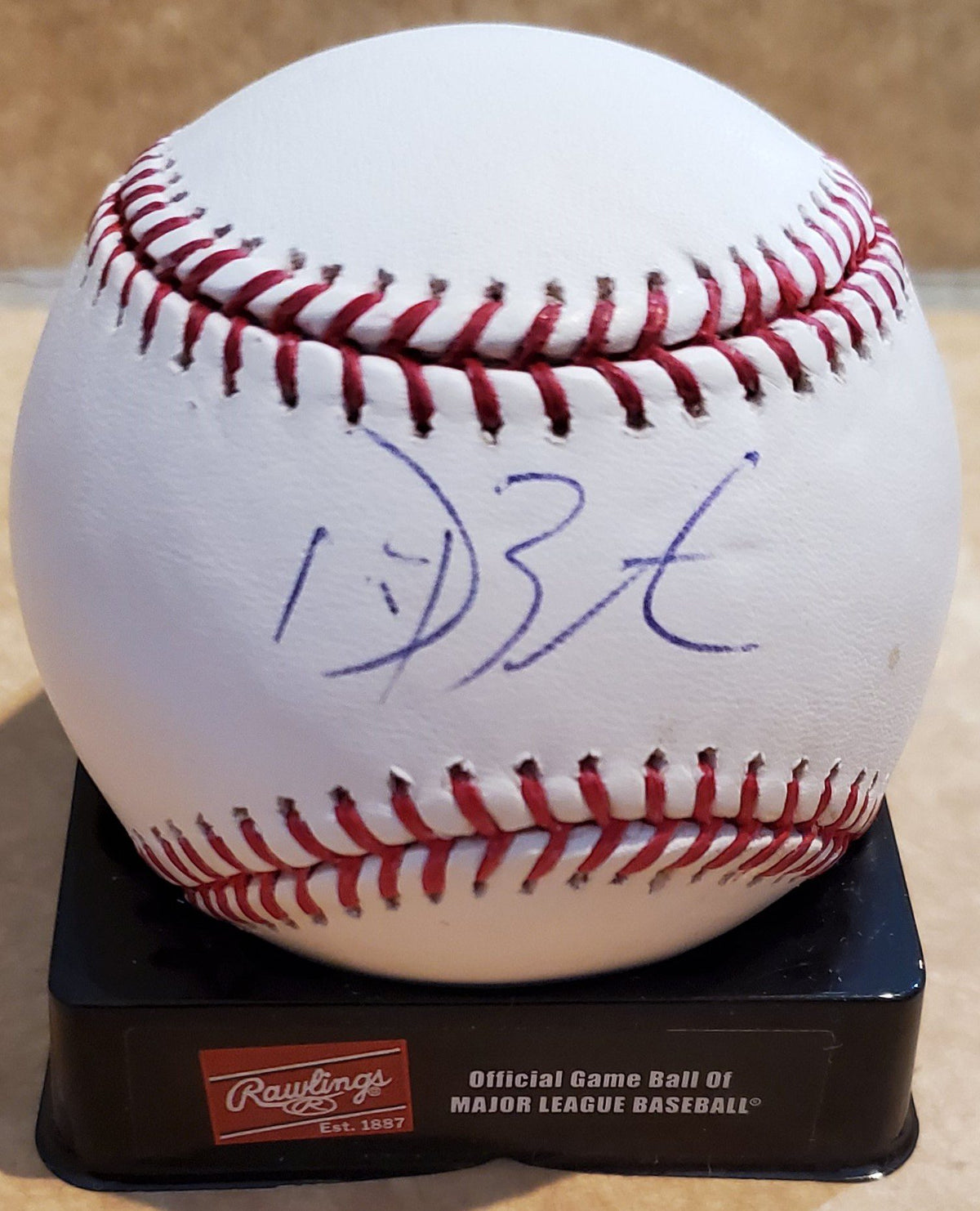 Autographed DARIC BARTON Official Major League Baseball