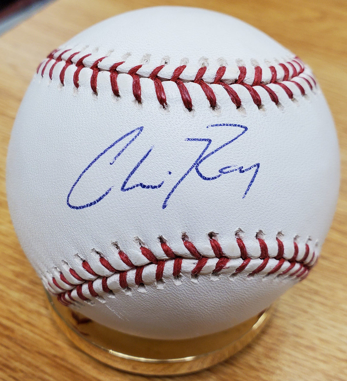 Autographed CHRIS RAY Official Major League Baseball