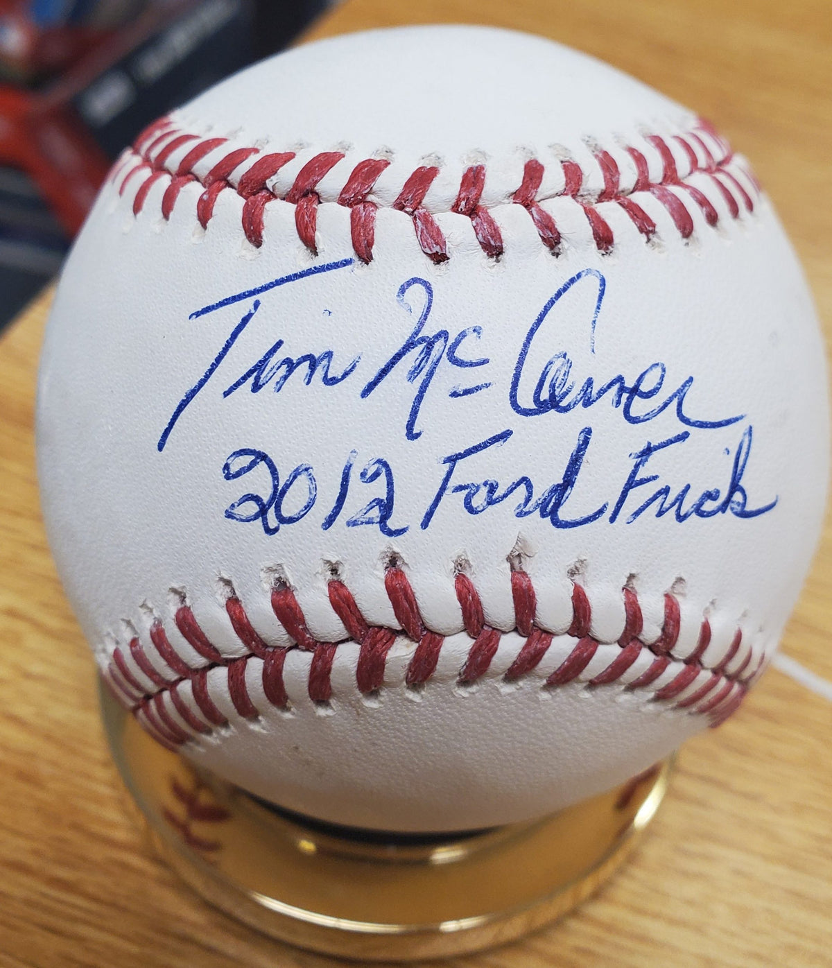 Autographed Tim McCarver "2012 Ford Frick" Official Major League Baseball