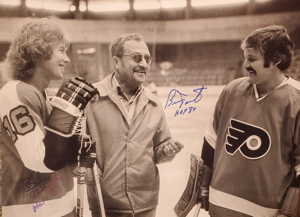 Autographed BOBBY CLARKE &amp; BERNIE PARENT 16 x 20 Philadelphia Flyers Photo