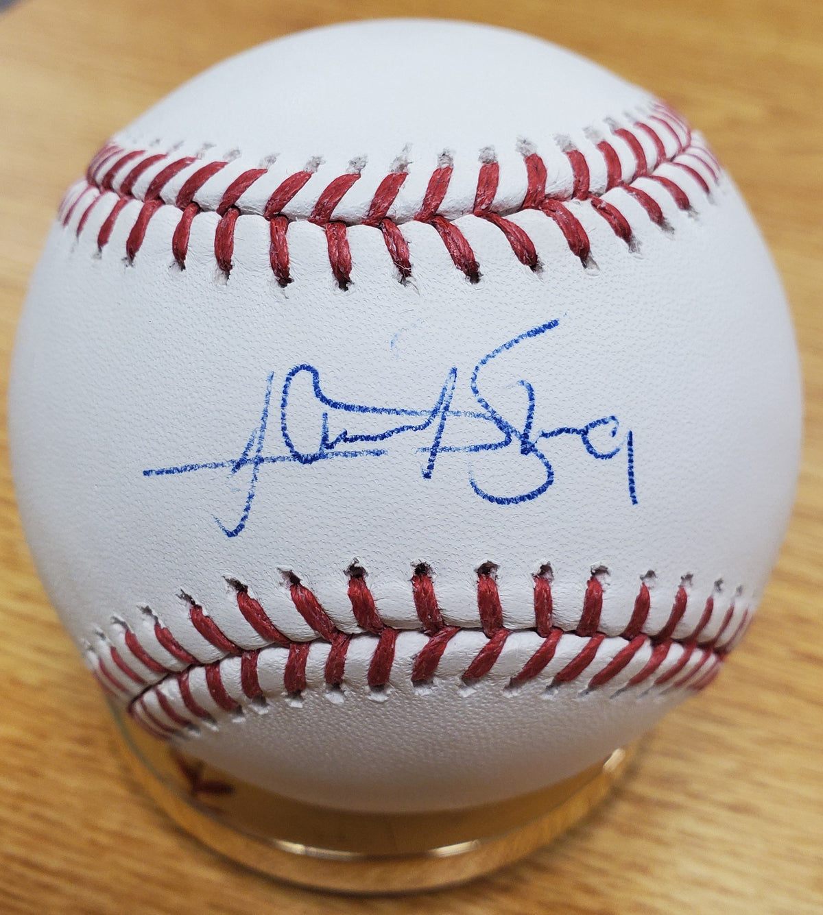 Autographed LEWIS BRINSON Rawlings Official Major League Baseball