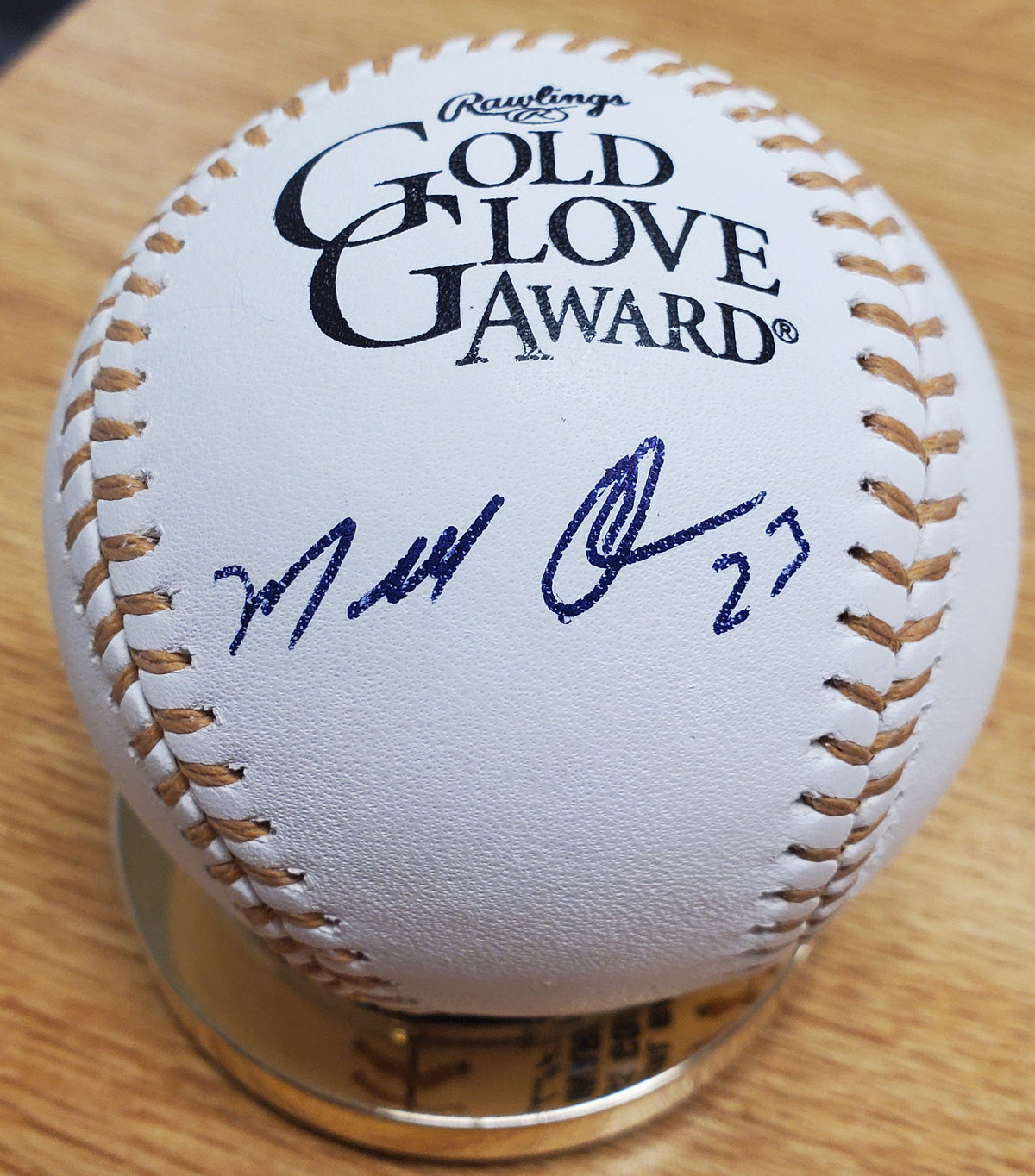 Autographed Marcel Ozuna Official Rawlings Gold Glove Major League Baseball w/ COA