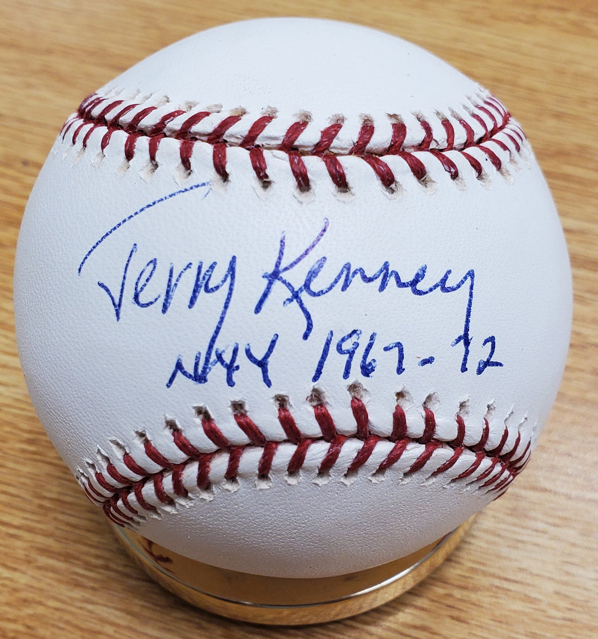 Autographed JERRY KENNEY Official Major League Baseball