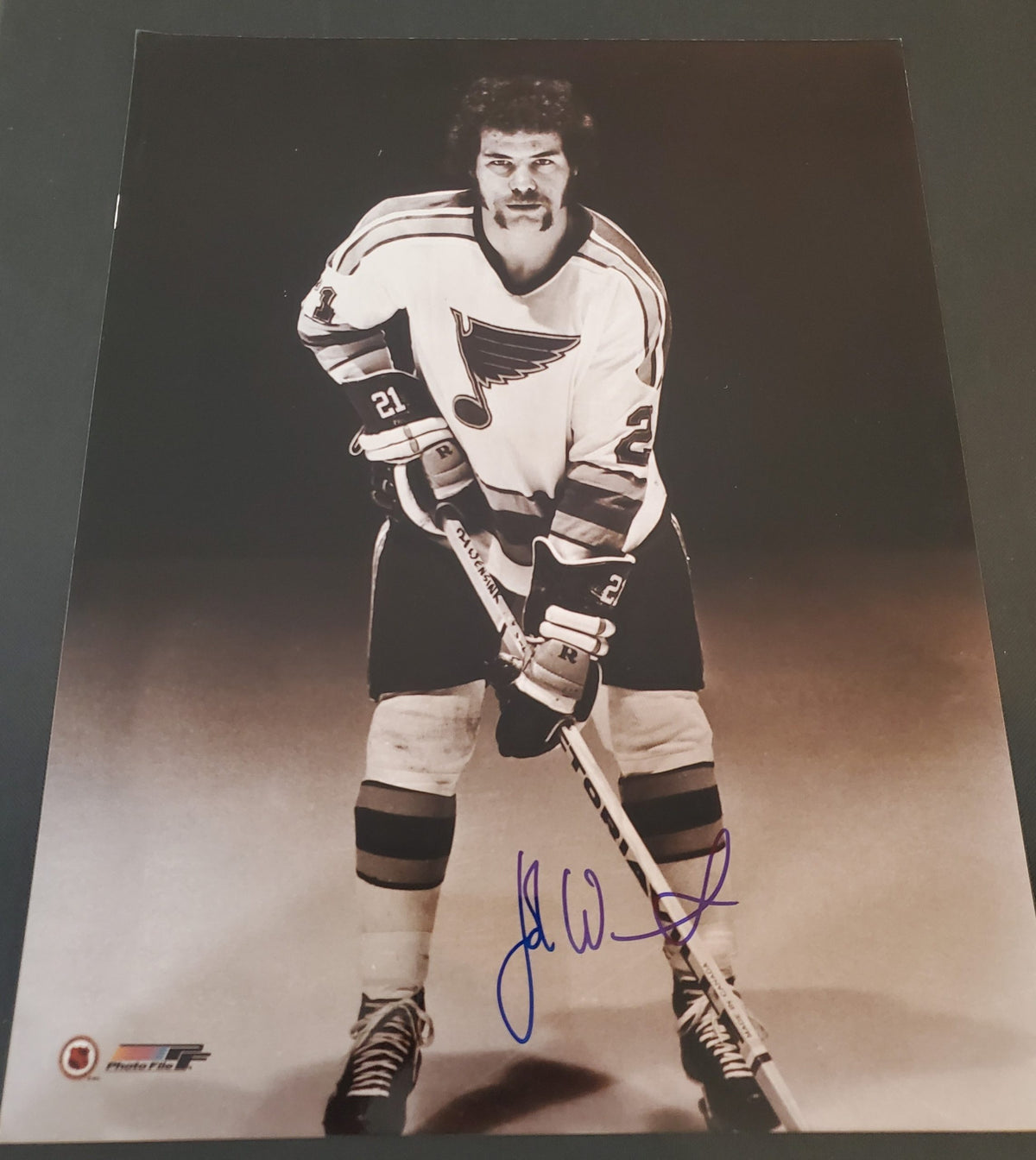 Autographed JOHN WENSINK 11x14 St. Louis Blues Photo