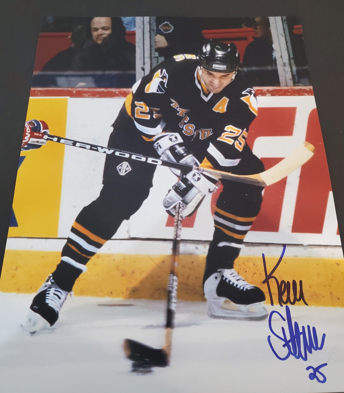 Autographed KEVIN STEVENS 11X14 Pittsburgh Penguins Photo