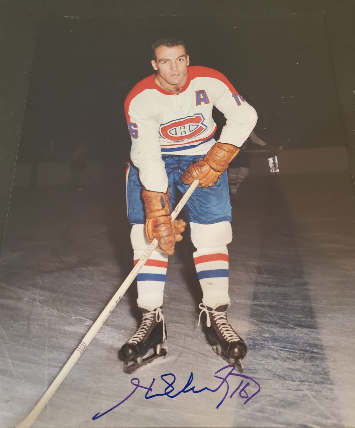 Autographed HENRI RICHARD 11" x 14" Montreal Canadiens Photo