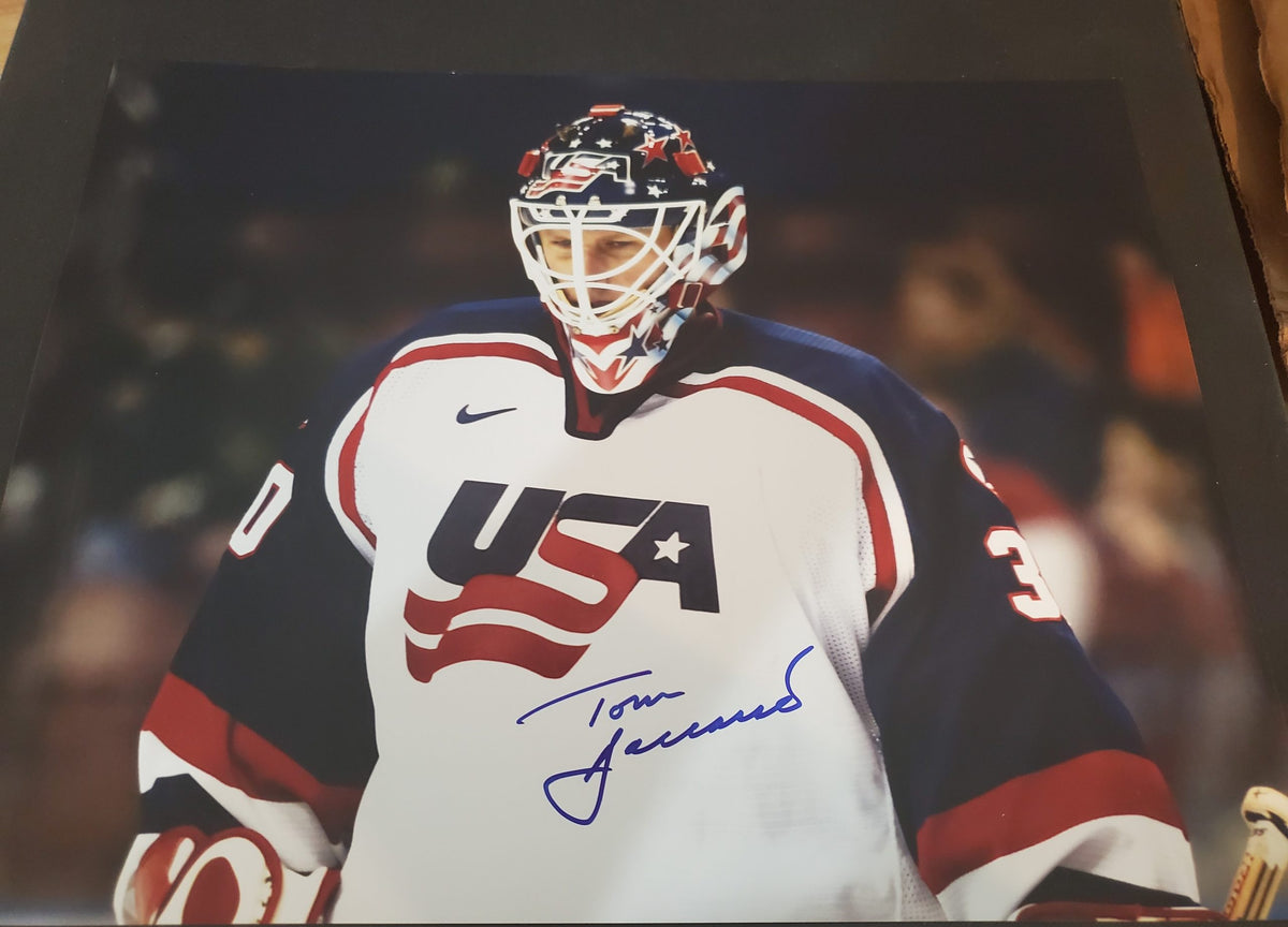 Autographed Tom Barrasso Team USA 11x14 photo