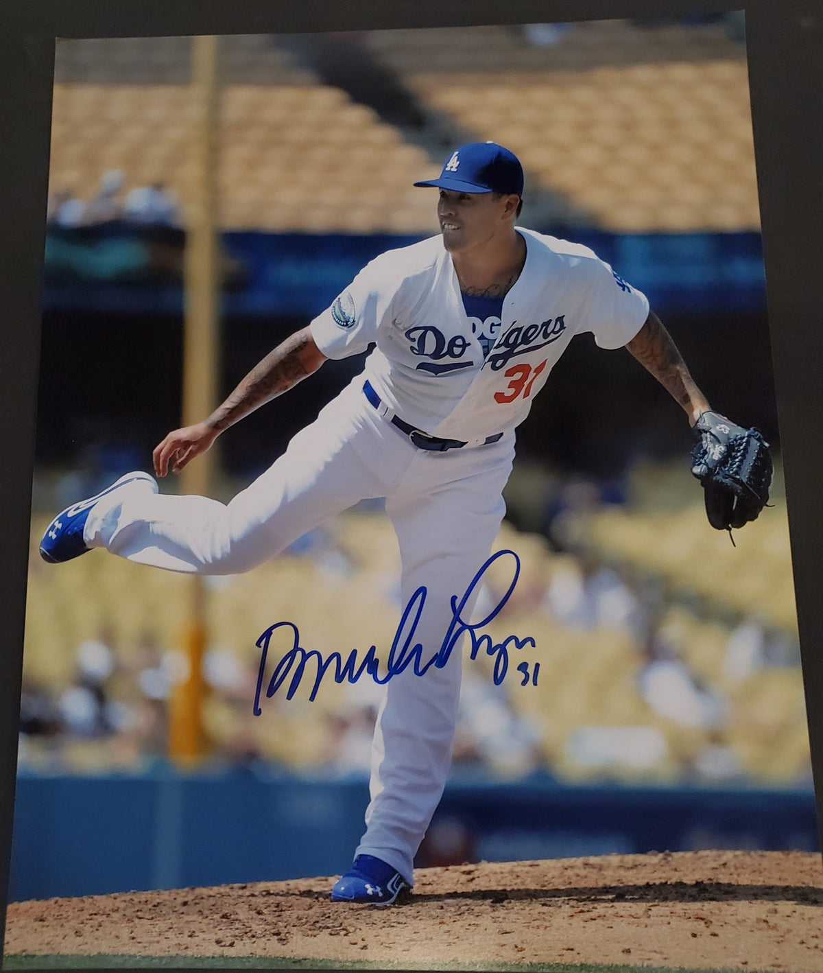 AUTOGRAPHED BRANDON LEAGUE 11X14 Los Angeles Dodgers photo