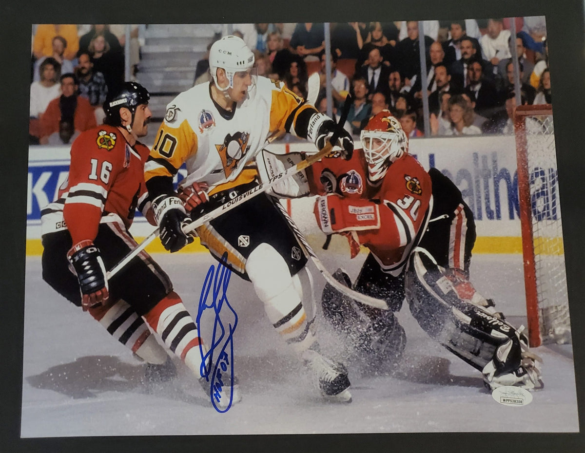 AUTOGRAPHED RON FRANCIS "HOF 07" 11x14 Pittsburgh Penguins Photo JSA