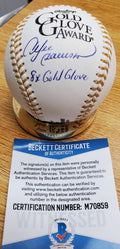 Autographed ANDRE DAWSON "8X GG" Official Rawlings Gold Glove Major League Baseball Beckett COA