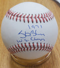 Autographed STEVE BLASS "1971 WS Champs" Official Major League Baseball