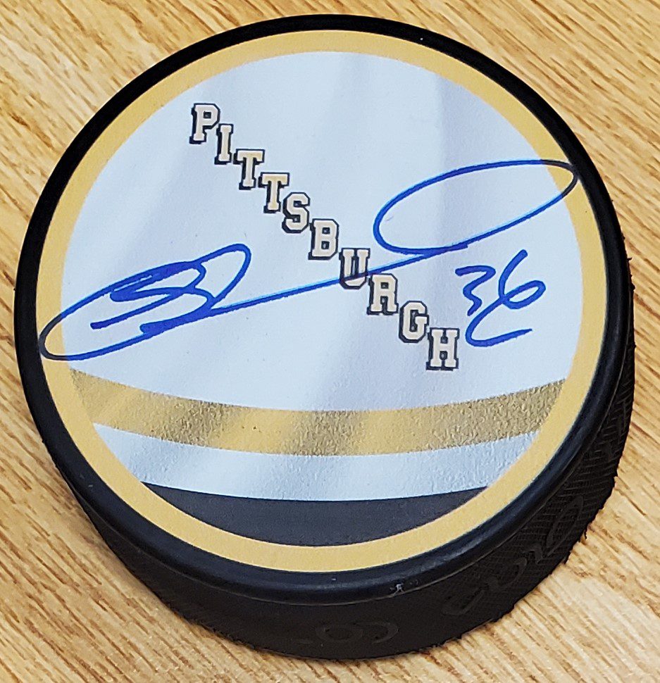 Autographed MATTHEW BARNABY Pittsburgh Penguins Hockey Puck