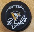 Autographed BRIAN DUMOULIN "2X SCC " Pittsburgh Penguins Game Hockey Puck