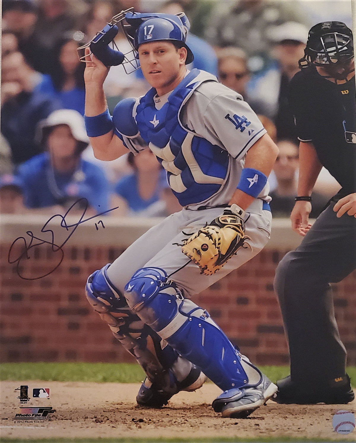 AUTOGRAPHED A.J. ELLIS 16X20 Los Angeles Dodgers photo