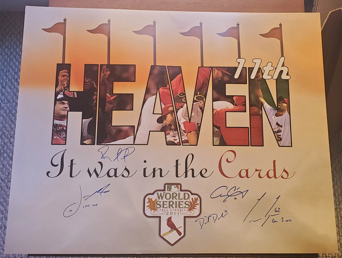 AUTOGRAPHED 16 x 20 St. Louis Cardinals 2011 World Series Photo