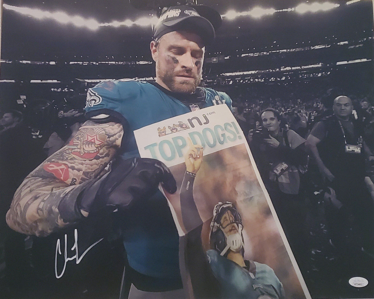 Autographed CHRIS LONG 16x20 Philadelphia Eagles Photo w/ JSA COA