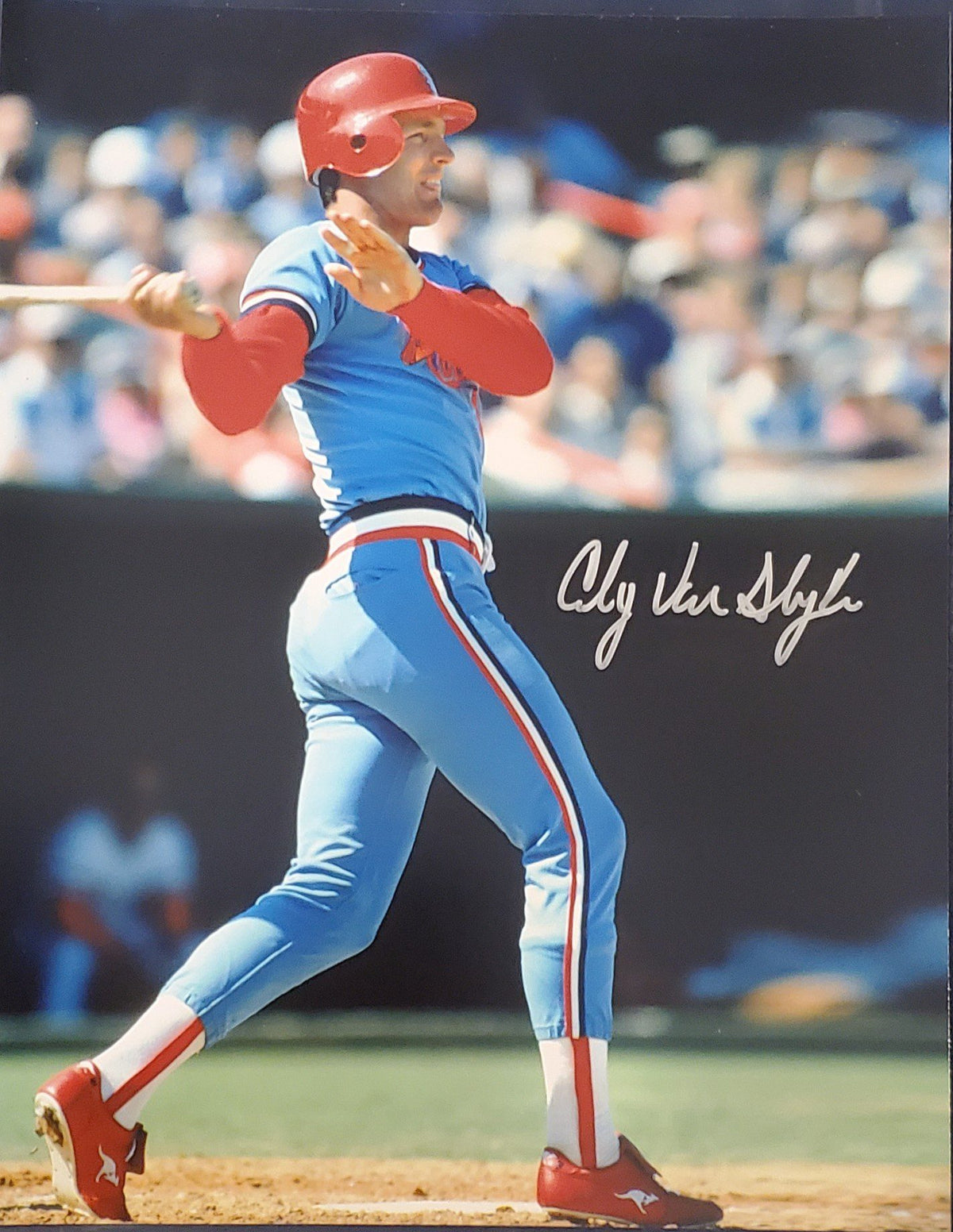 AUTOGRAPHED ANDY VAN SLYKE 11x14 St. Louis Cardinals photo