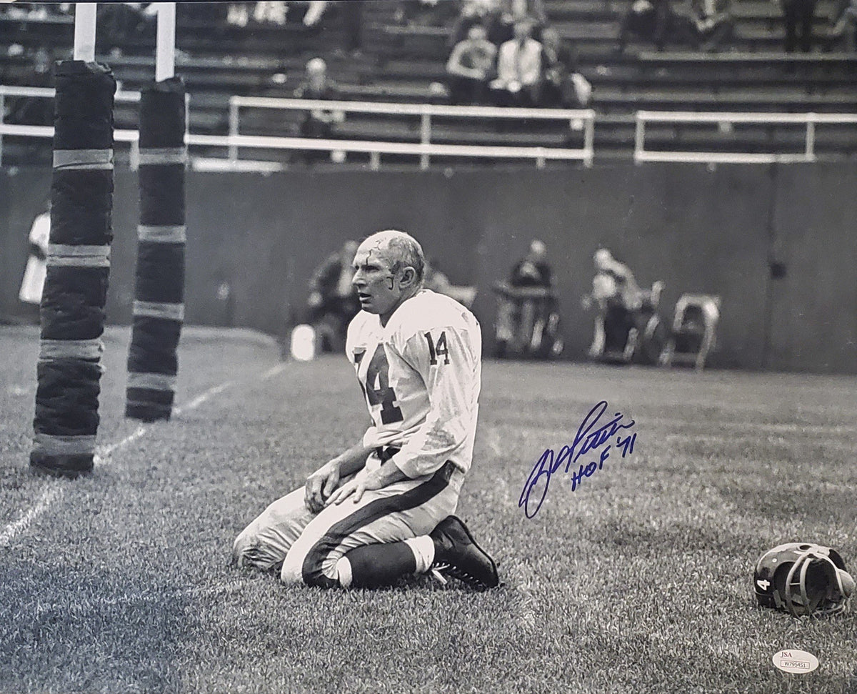 Autographed Y. A. Tittle New York Giants 16x20  Photo JSA
