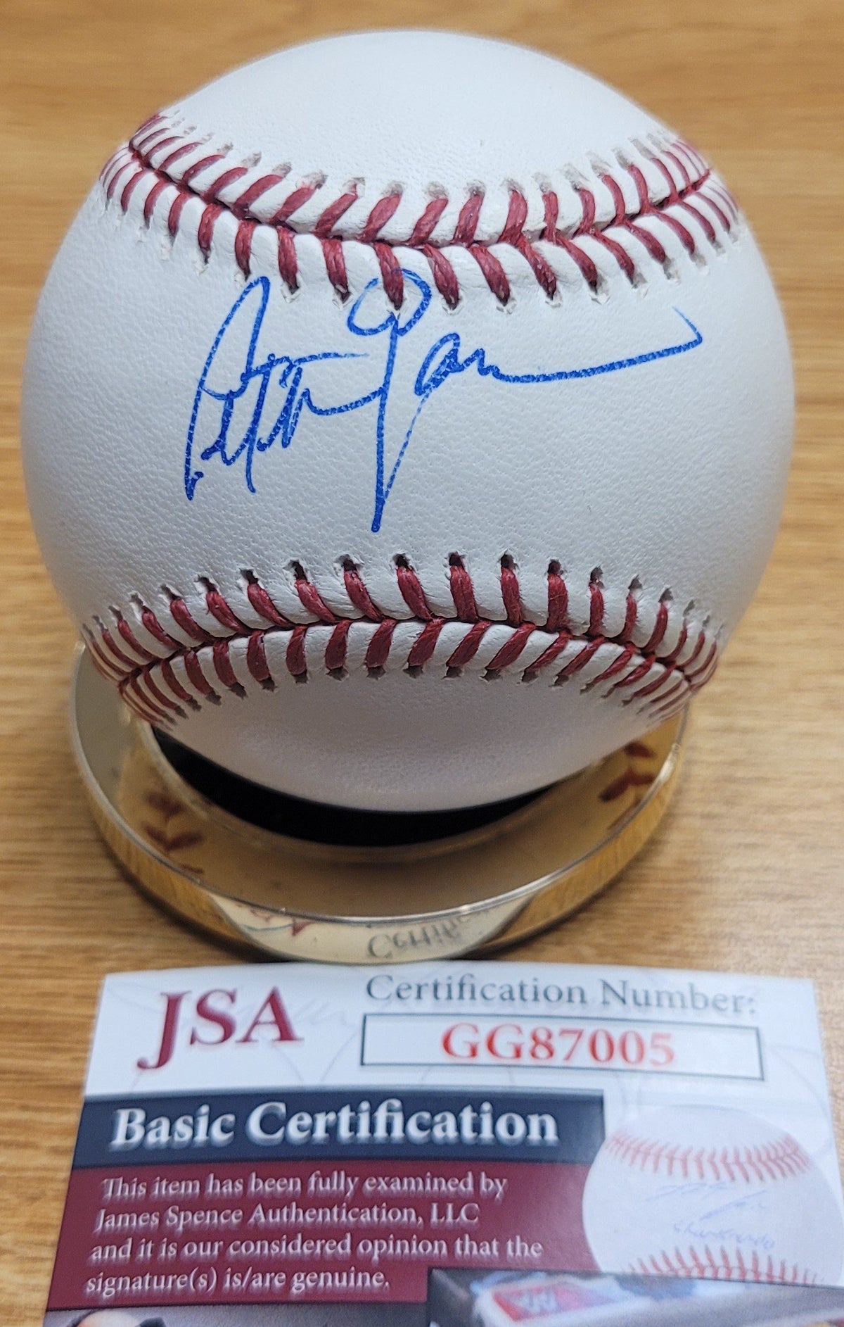 Autographed PETER GAMMONS Official Major League Baseball JSA