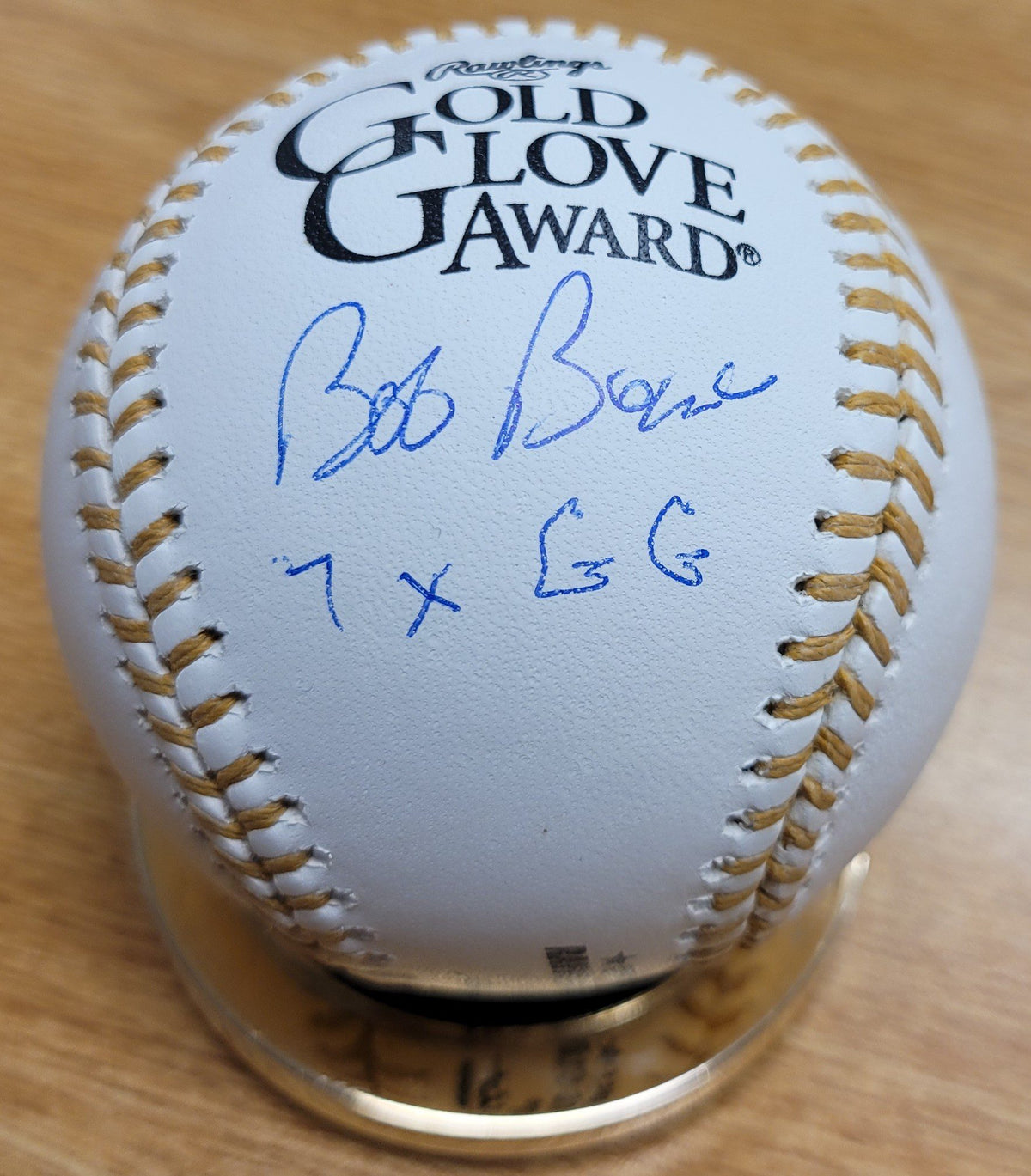 Autographed Bob Boone "7x GG" Rawlings Gold Glove Official Major League Baseball