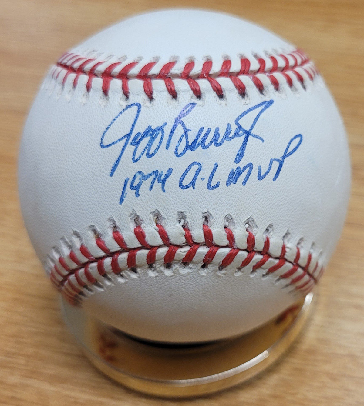 Autographed JEFF BURROUGHS "74 AL MVP" Official American League Baseball