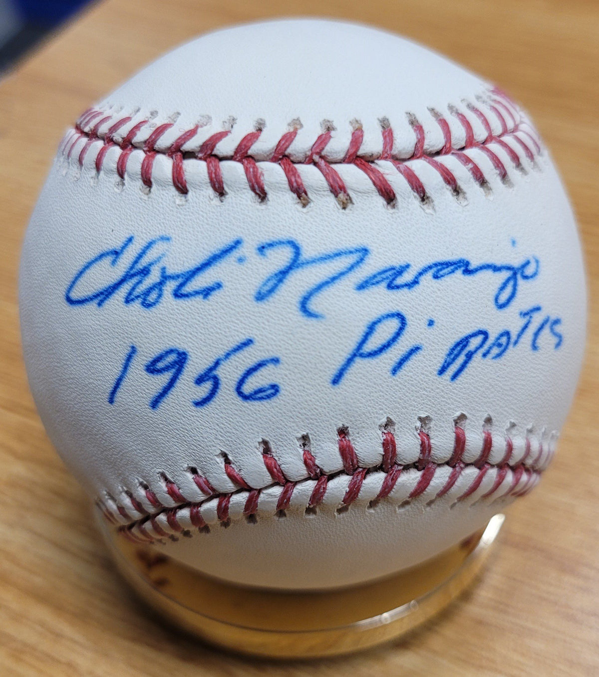 Autographed CHOLI NARANJO "1956 Pirates" Official Rawlings Major League Baseball