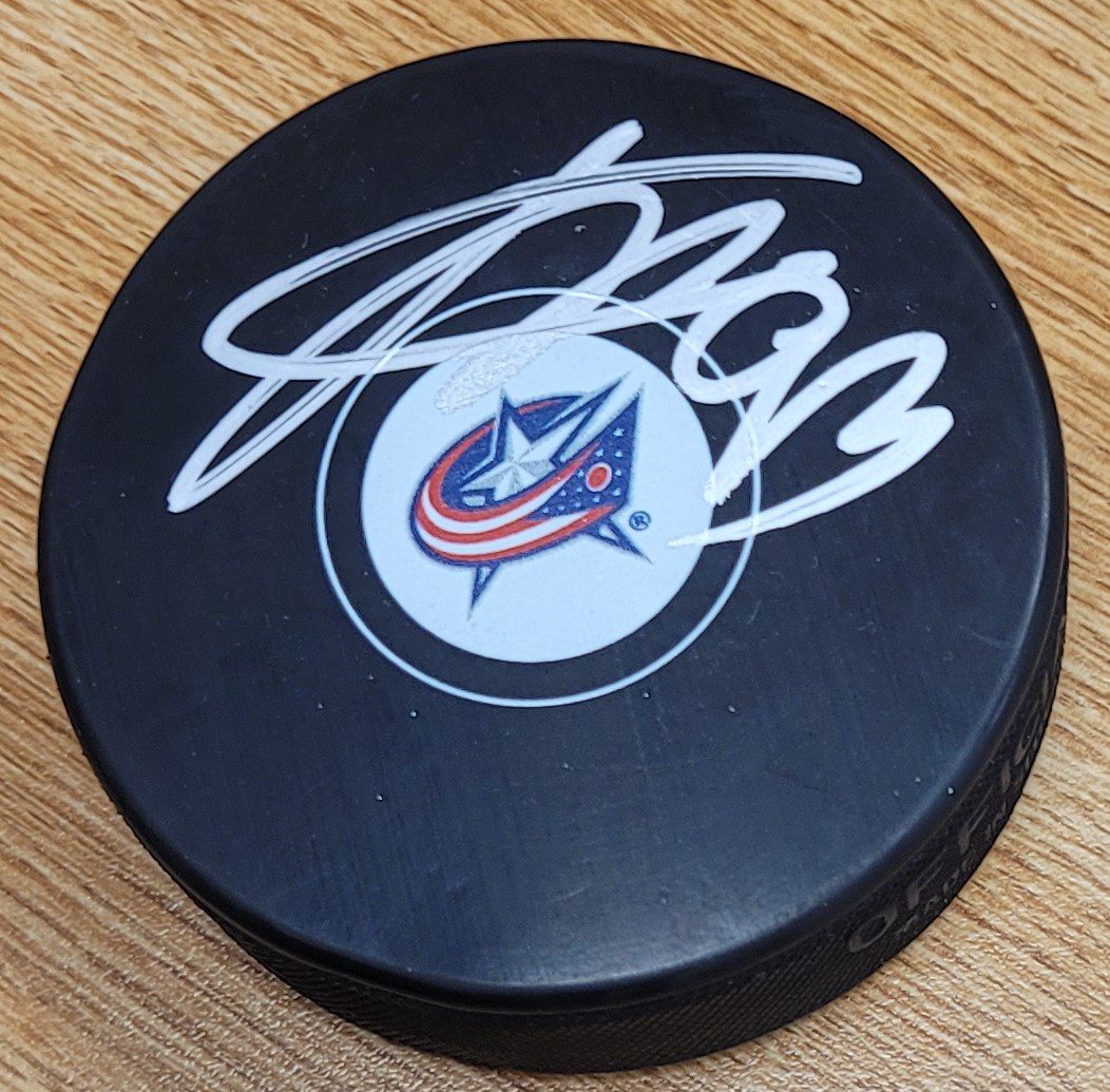 Autographed JAKUB VORACEK Columbus Blue Jackets Hockey Puck