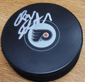 Autographed CHUCK FLETCHER Philadelphia Flyers Hockey Puck