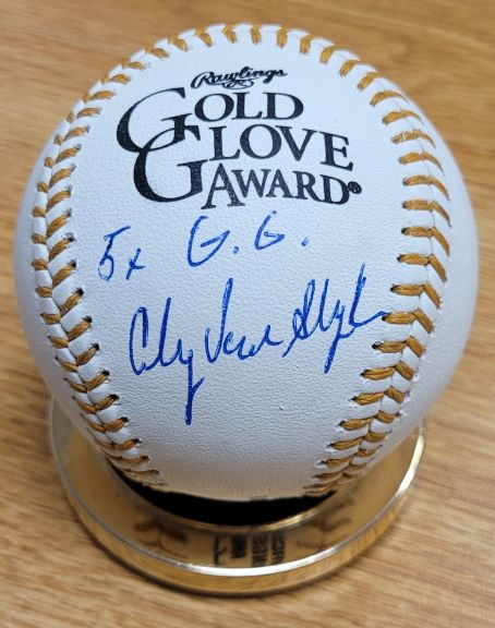 Autographed ANDY VAN SLYKE "5X GG" Official Gold Glove Major League Baseball