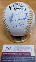Autographed ALAN TRAMMELL "4X GG" Official Rawlings Gold Glove Major League Baseball JSA Witness