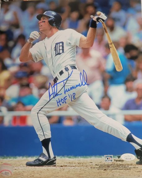 Autographed ALAN TRAMMELL "HOF 18" 11X14 Detroit Tigers Photo JSA