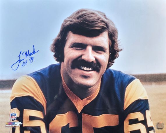 AUTOGRAPHED TOM MACK "HOF 99" 16X20 LOS ANGELES RAMS Photo