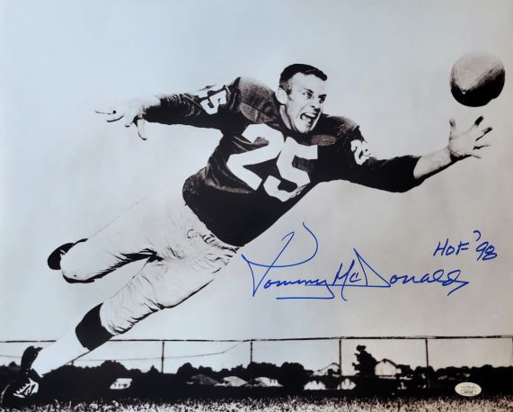 Autographed Tommy McDonald Philadelphia Eagles Football 16x20 Photo w/ JSA COA