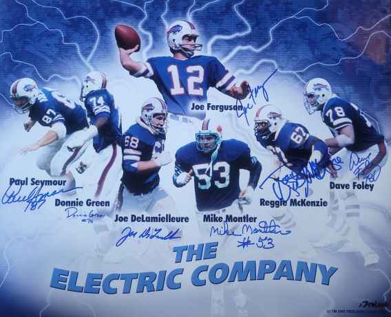 Autographed ELECTRIC COMPANY 16X20 Buffalo Bills Photo