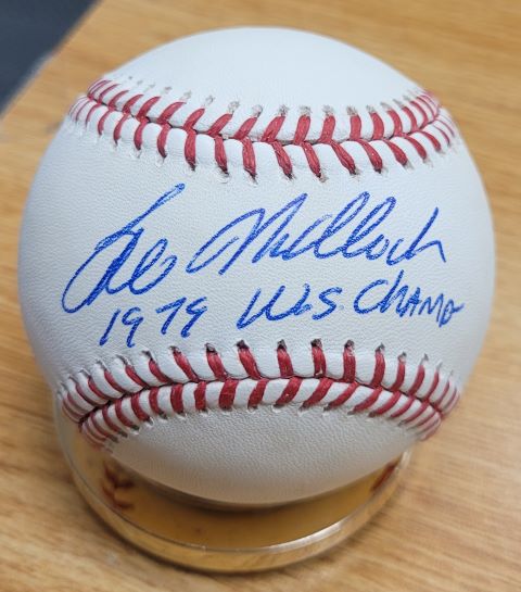 Autographed BILL MADLOCK "79 WS Champ" Official Major League Baseball